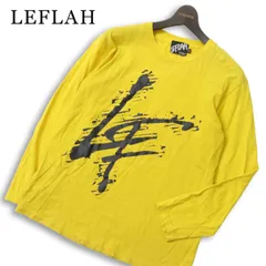 LEFLAH レフラー 通年★ 長袖 ロゴプリント ロンTシャツ カットソー Sz.M メンズのサムネイル