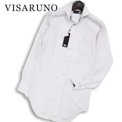 【新品 未使用】 VISARUNO ビサルノ 通年★ 長袖 スリム ストライプ シャツ ワイシャツ Sz.YA メンズのサムネイル