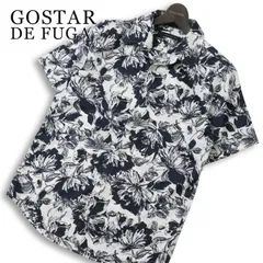 GOSTAR DE FUGA ゴスタール ジ フーガ 春夏★ 半袖 総柄 花柄 スリム シャツ 日本製 Sz.44 メンズ 白のサムネイル