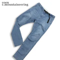 coen c.mountaineering コーエン USED加工★ ストレッチ 膝立体 デニム クライミング パンツ ジーンズ 大きい Sz.XL メンズのサムネイル