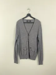 DSQUARED2 ディースクエアード2 ポケット グレー Vネック カーディガン M <55>のサムネイル