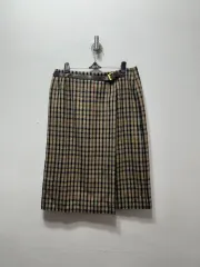 DAKS レディース CHECK パータン スカート ブラウン ベルト 含む Sのサムネイル
