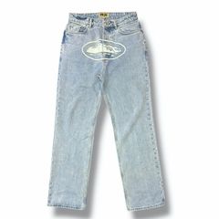Corteiz フロントプリントデニムパンツ ジーンズ コーテイズ インディゴ 32 （8450M）