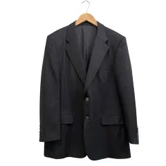 アクアスキュータム AQUASCUTUM テーラードジャケット 金属製ボタン サイドベンツ ダークグレー系 サイズ96AB5 のサムネイル