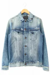 デンハム DENHAM AMSTERDAM GRLV ダメージ加工 ペンキ加工 デニム ジャケット Gジャン 27180-2-20512 XS インディゴ ブランド古着ベクトル 中古●251127のサムネイル