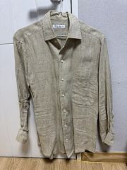美品】Loro Piana ロロピアーナ ストライプ リネンシャツ - メルカリ