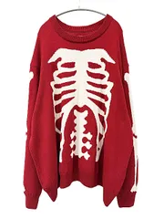 タカヒロミヤシタザソロイスト TAKAHIRO MIYASHITA The Soloist. 24AW crew neck sweater ボーン クルーネック ニット セーター sbk.0001AW24 46 赤レッド ブランド古着ベクトル 中古260320のサムネイル