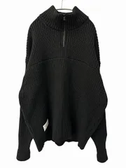ダブルタップス WTAPS 24AW SUB/SWEATER ハーフジップ サブ セーター トップス ニット 242MADT-KNM03 4 黒 ブラック ブランド古着ベクトル 中古260316のサムネイル