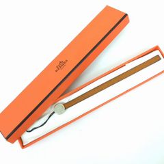 HERMES エルメス ネックストラップ 携帯ストラップ ロング ブラウン