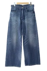 アタッチメント ATTACHMENT 25SS SATIN DENIM BAGGY TROUSERS サテン デニム バギー トラウザーズ パンツ ジーンズ VP51-313 1 青ブルー ブランド古着ベクトル 中古●251231のサムネイル
