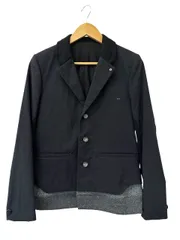 アンダーカバー UNDERCOVER 10SS LESS BUT BETTER レスバットベター期 スウェット切替 テーラード ジャケット E4108 1 ブラック グレー ブランド古着ベクトル 中古260312のサムネイル