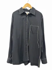 ダブレット doublet 21SS BIG STITCH SHIRT ビッグ ステッチ 長袖 シャツ 13SH92 M 黒 ブラック ブランド古着ベクトル 中古 260402のサムネイル