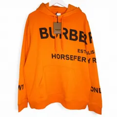 バーバリー BURBERRY タグ付き ホースフェリープリント コットン オーバーサイズ フーディー オレンジ Lサイズ SB03260326448のサムネイル