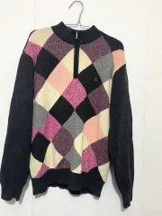 DAKS メンズ アーガイル CHECK ハーフジップ ニットのサムネイル