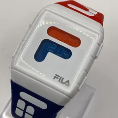 【レア】FILA フィラ デジタル腕時計 トリコロール ビッグロゴ ラバーベルトのサムネイル