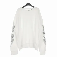 クロムハーツ CHROME HEARTS LOVE YOU フローラルハート ラブユー ネックロゴ スウェット トレーナー 長袖 L ホワイト 白のサムネイル