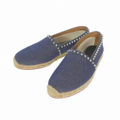 クリスチャンルブタン Christian louboutin MELIDES CASA FLAT DENIM デニム スタッズ フラットシューズ スリッポン 靴 40 ブルー/シルバー 1150825のサムネイル