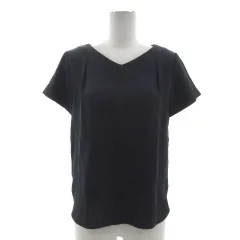 N.Natural Beauty Basic N.ナチュラルビューティーベーシック カットソー Vネック 半袖 タック ネイビー 紺 Mのサムネイル
