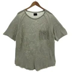 ニーキューイチニーキューゴーオム 291295＝HOMME ニット 胸ポケ 半袖 ウォッシュ加工 コットン グレー系 グレーカーキのサムネイル
