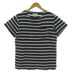 アーバンリサーチ サニーレーベル URBAN RESEARCH Sonny Label パイル地ボーダーポケT  LA75-11S059 胸ポケ 半袖 コットン混 ネイビー 紺 ホワイト 白 Mのサムネイル
