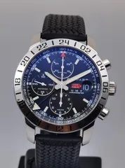 中古 ショパール Chopard 8992 ミッレミリア GMT 16/8992 クロノグラフ デイト SS ラバーベルト ブラック文字盤 自動巻き メンズ 腕時計のサムネイル