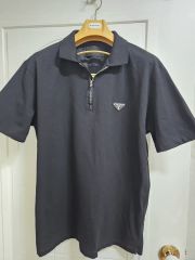 PRADA ハーフジップ ポロシャツ ブラック M - メルカリ
