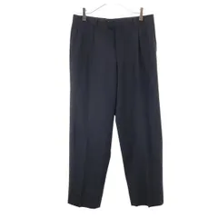 LANVIN ランバン 日本製 センタープレス スラックスパンツ 82 黒 メンズ 古着のサムネイル