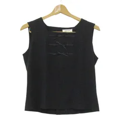 ピエールカルダン ブラウス シャツ トップス ノースリーブ リボン 日本製 レディース 9サイズ ブラック Pierre Cardin 【中古】のサムネイル