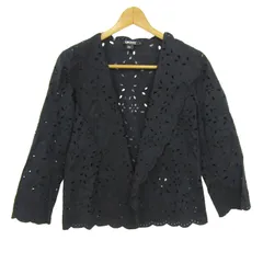 ダナキャラン テーラードジャケット アウター 総レース レディース Pサイズ ブラック Donna Karan 【中古】のサムネイル