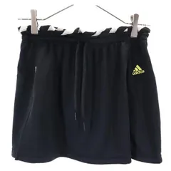 adidas アディダス ロゴプリント テニス ミニ丈 スカート S 黒 両サイドスリット スコート 卓球 レディース 古着のサムネイル