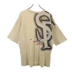 santa fe サンタフェ 日本製 バックプリント 半袖 Tシャツ 48 ベージュ系 メンズ 古着のサムネイル