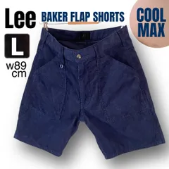 Lee ナノユニバース別注★ベイカーフラップショーツ★COOLMAX/サマーコーデュロイ★ネイビー★メンズL/w89cm   #2607J078のサムネイル