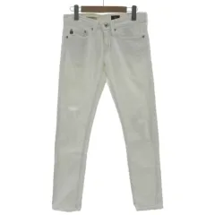 エージー AG AG52 ジーンズ  THE PIPER CROP デニム スリム USA製 ダメージ加工 リペア加工 ストレッチ コットン混 ホワイト 白 23のサムネイル