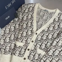 正規品 DIOR オブリーク ニットカーディガン ベージュ XXLのサムネイル