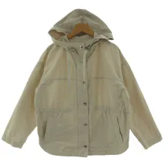 23区 オンワード樫山 マウンテンパーカー 210-5 JK.WO. ウエストドローコード ジップアップ コットン混 ベージュ 38のサムネイル