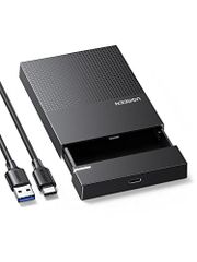 UGREEN 2.5인치 HDD 케이스 HDD/SSD 케이스 [USB 3.1 Gen 2 규격] SATA 3.0 Type-C 접속 UASP 대응 6Gbps 고속 전송 속도 10TB 대용량 9.5mm/7mm HDD/SSD 대응 2.5인치 하드데ys