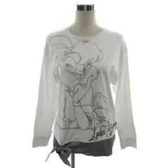 カステルバジャック CASTELBAJAC ×ルーニーテューンズ LOONEY TUNES ローラバニー Lola Bunnyプリントカットソー 22070-215 長袖 裾リボン 日本製 コットン ホワイト 白 ボーダー ネイビー 紺 40のサムネイル