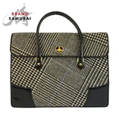 美品 Vivienne Westwood ヴィヴィアンウエストウッド チェック柄 ブラック 黒 グレー ビジネスバッグ ブリーフケース メンズ 602289【中古】のサムネイル