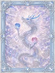 エネルギーアート／龍神 昇竜 白龍 開運絵画 風水 金運 厄除け 魔除け