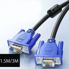ディスプレーケーブル VGAケーブルD-Sub 15pin オス-D-Sub 15pin オス 1080P ディスプレイ、テレビ デ、プロジェクター、HDTV等に適用 VGAケーブル1.5m 3m 3m