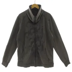 カルバンクラインジーンズ Calvin Klein Jeans ジップアップスウェットジャケット CMQ108-U5842-991-0 ロゴプリント ウォッシュ加工 コットン グレー系 グレーブラウン XLのサムネイル