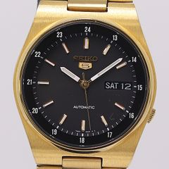 SEIKO5 黒×金 アラビア語曜日設定可 - メルカリ