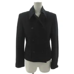 カルバンクライン CALVIN KLEIN ジャケット ステンカラー ダブル 起毛 ウール ブラック 黒 4のサムネイル