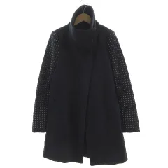 ザラウーマン ZARA WOMAN コート スタンドカラー スタッズ ウール混 ネイビー 紺 XSのサムネイル