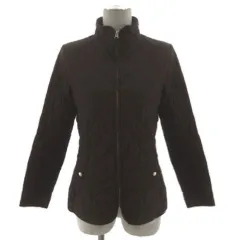 ランズエンド LANDS' END スタンドカラーキルティング中綿ジャケット 394172 ジップアップ ブラウン系 ダークブラウン Sのサムネイル
