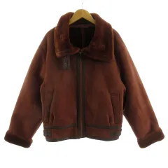ムルーア MURUA ジャケット B-3 フライトジャケット フェイクムートン ジップアップ ブラウン系 赤茶 レンガ色 Sのサムネイル