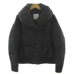 アズールバイマウジー AZUL by moussy ダウンジャケット ボリュームカラー リブ袖切替え ダウン80％ ブラック 黒 Sのサムネイル