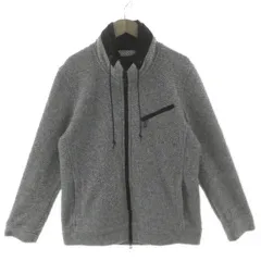 ニコルクラブフォーメン NICOLE CLUB FOR MEN スタンドジップブルゾン 6564-9906 ニット スタンドカラー フード ダブルジップ ミックス糸 グレー ホワイト 白 ブラック 黒 48のサムネイル