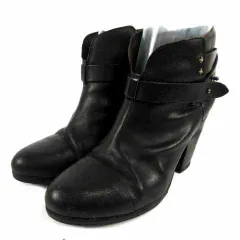 ラグ&ボーン RAG&BONE ブーツ ショートブーツ ベルト レザー ブラック 黒 38.5のサムネイル