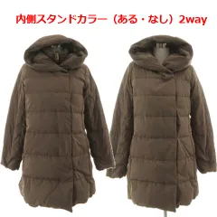 エニィファム anyFam 【洗える】2WAY ダウンコート スタンドカラー フーディー ダウン80％ ブラウン 茶 3のサムネイル
